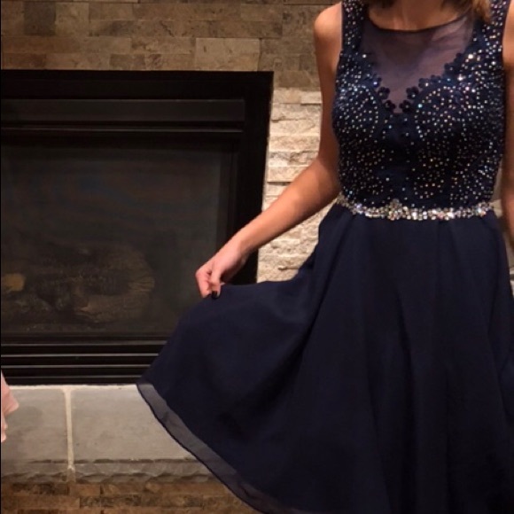 Navy prom dress - Picture 7 of 7